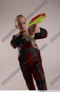 DENISA PILOT STANDING POSE WITH GUN 3